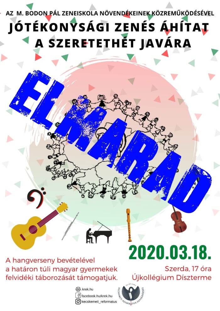 Jótékonysági zenés áhítat 2020 ELMARAD